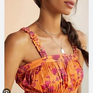 Anthropologie Roopa Pemmaraju Beaded Babydoll Top size L